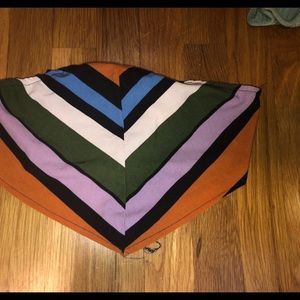 Striped bandeau tied top